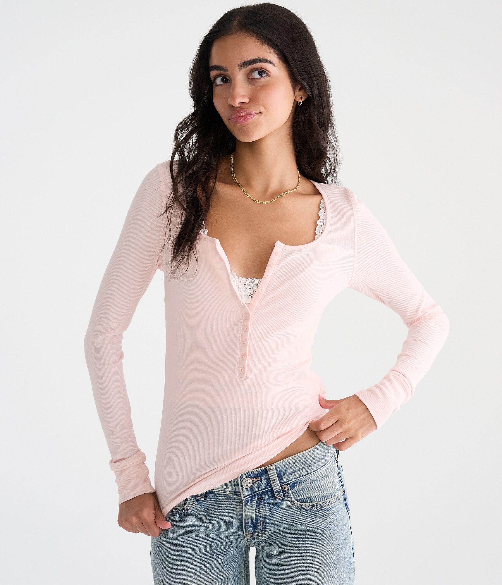 Long Sleeve Seriously Soft Y2K Henley