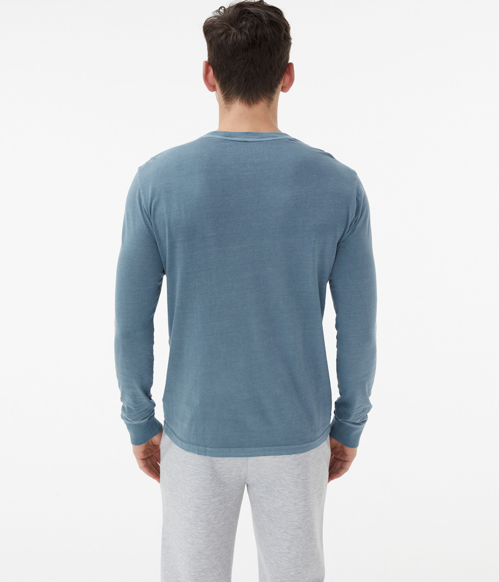 Long Sleeve Garment-Dyed Santa Monica Cali Graphic Tee***