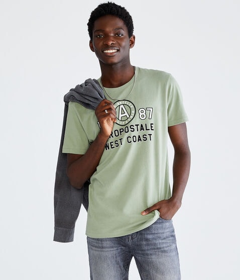 Aeropostale West Coast Appliqué Graphic Tee Aeropostale West Coast Appliqué Graphic Tee