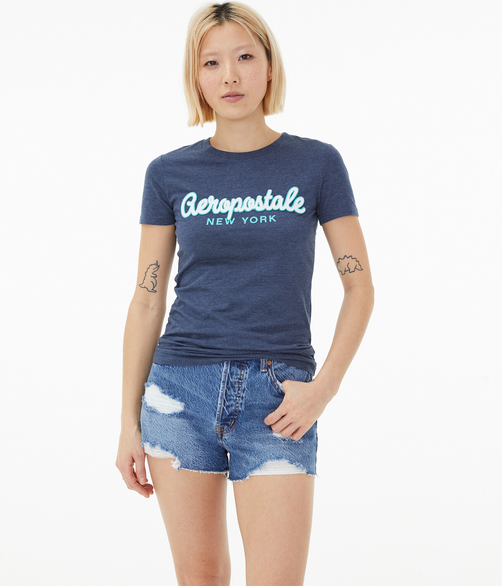 Aeropostale Script Appliqu&eacute; Graphic Tee