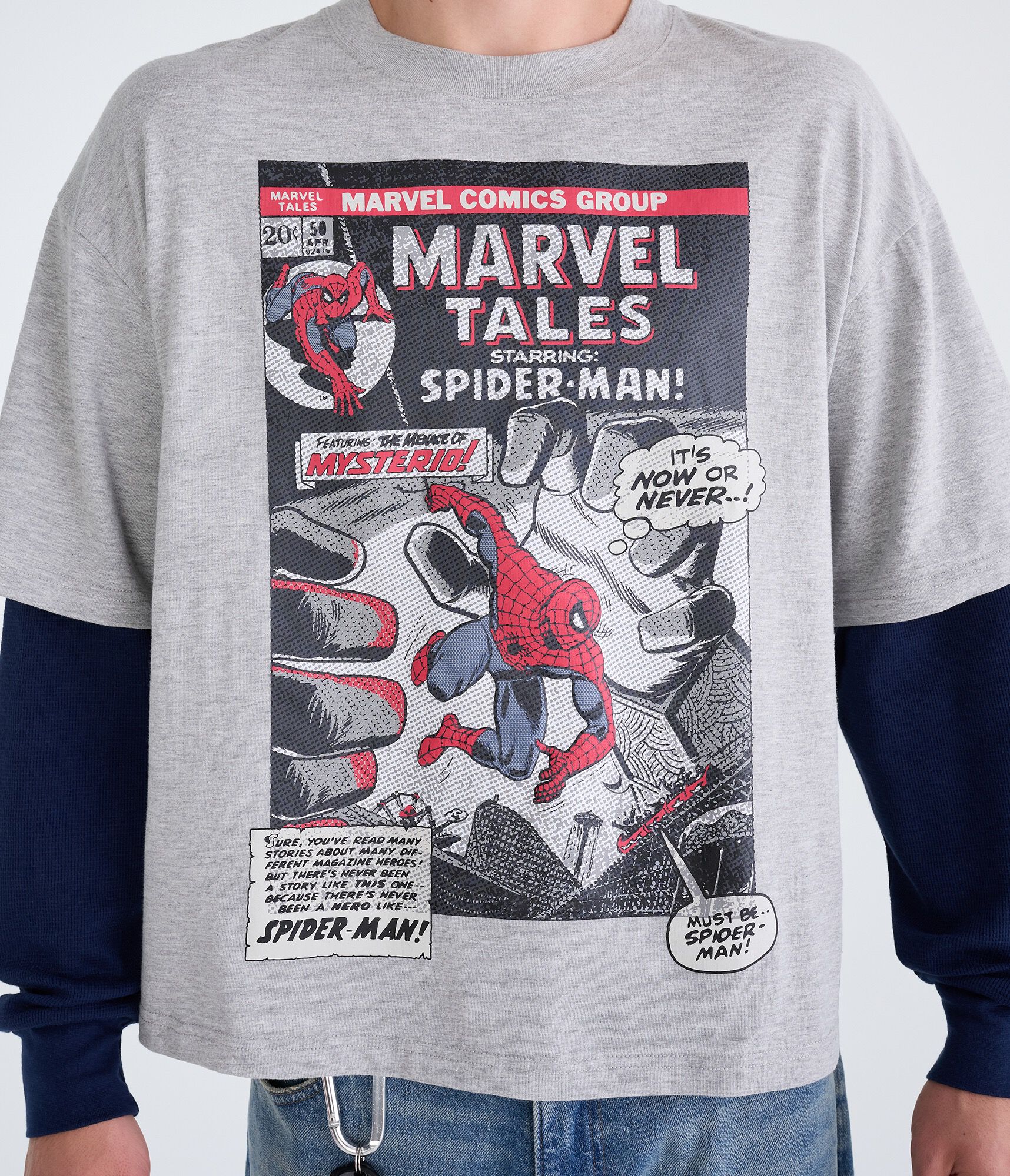 Marvel | A&eacute;ropostale Long Sleeve Spider-Man Comic Boxy 2Fer Tee