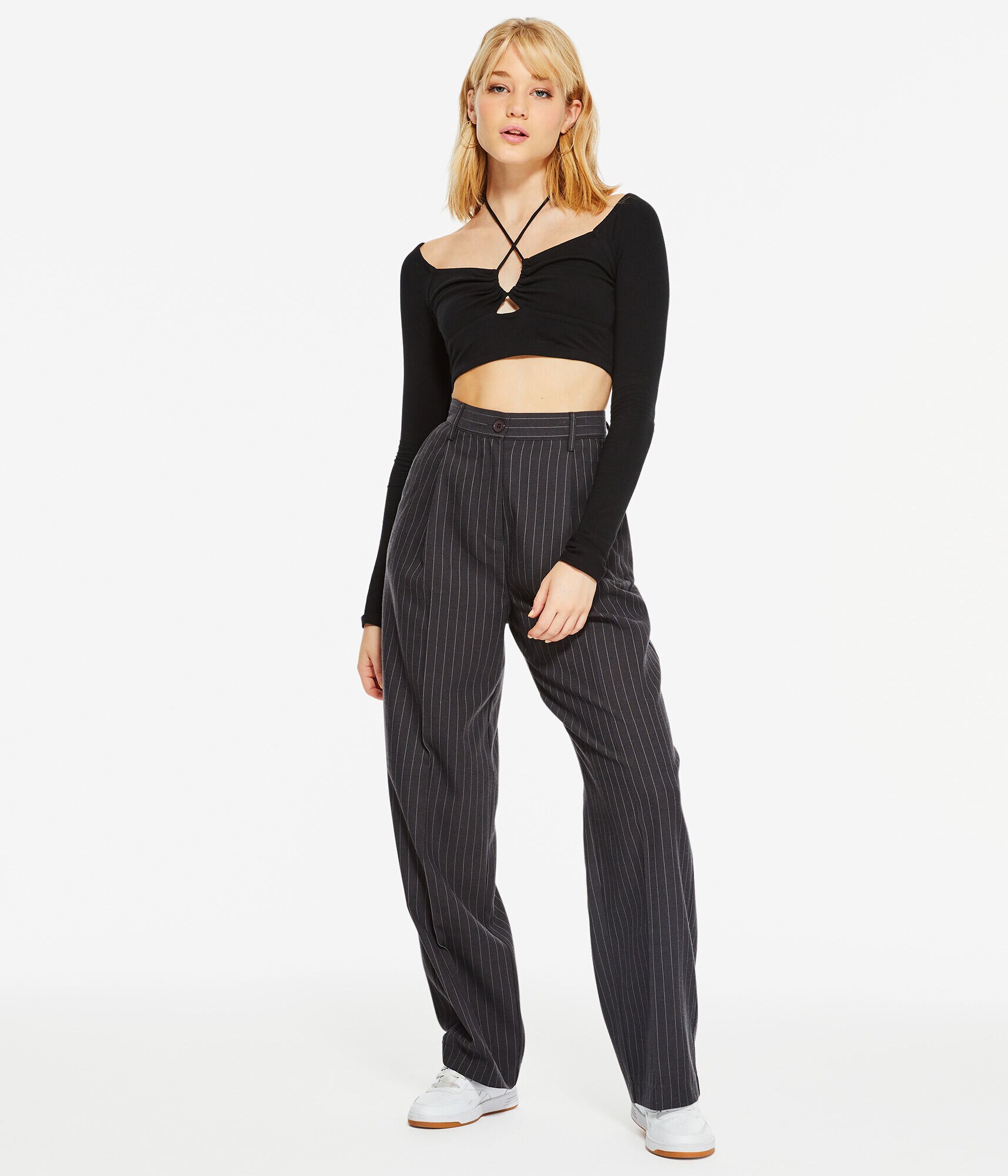 Long Sleeve Seriously Soft Convertible Tie Crop Top