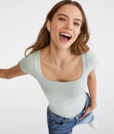 Seriously Soft Sculpt Square-Neck Tee