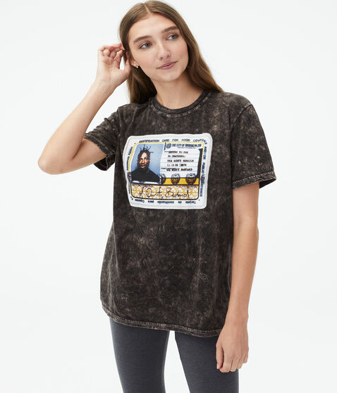 Ol' Dirty Bastard ID Card Washed Boyfriend Graphic Tee*** Ol' Dirty Bastard ID Card Washed Boyfriend Graphic Tee***