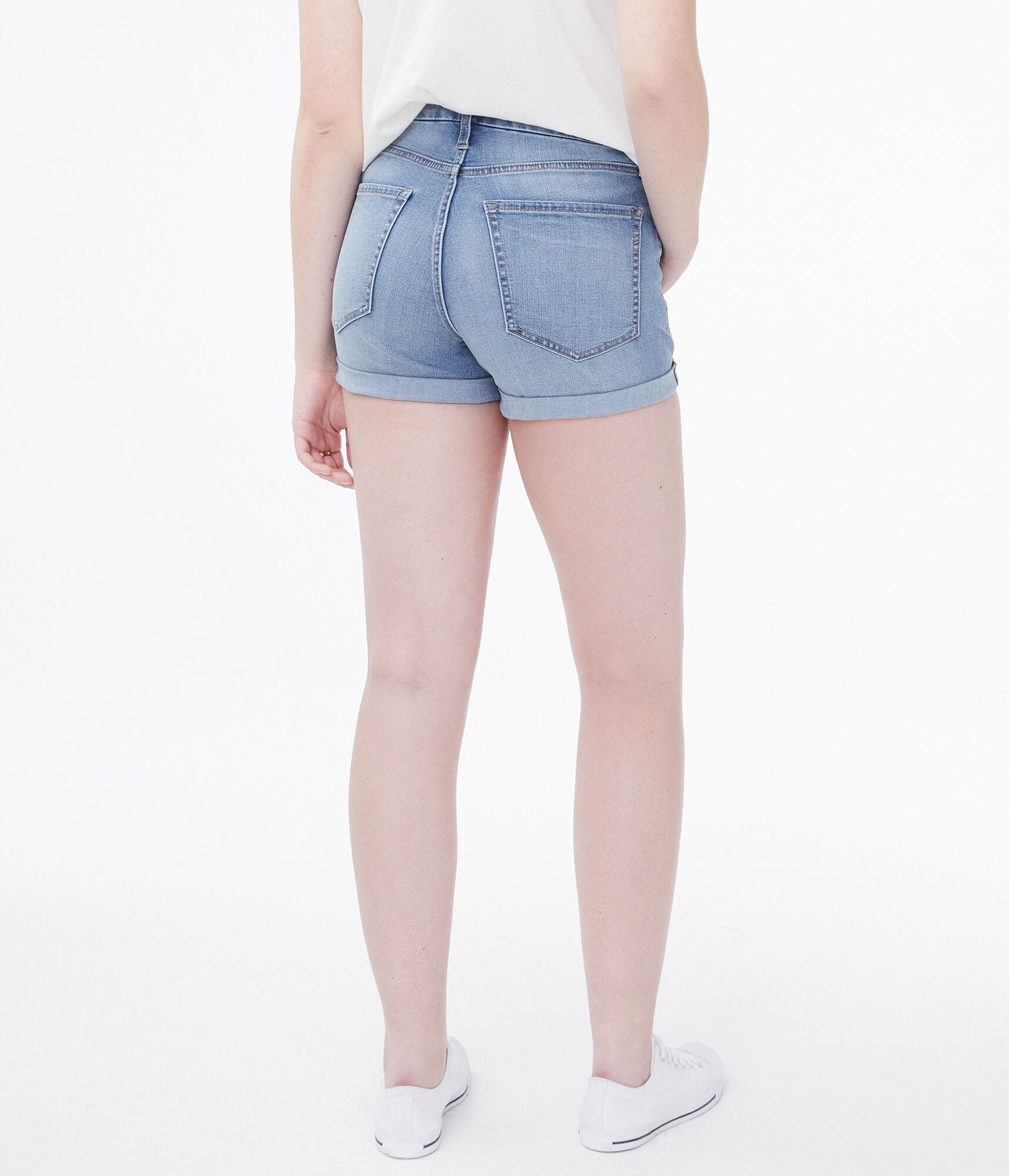 stretchy high waisted jean shorts