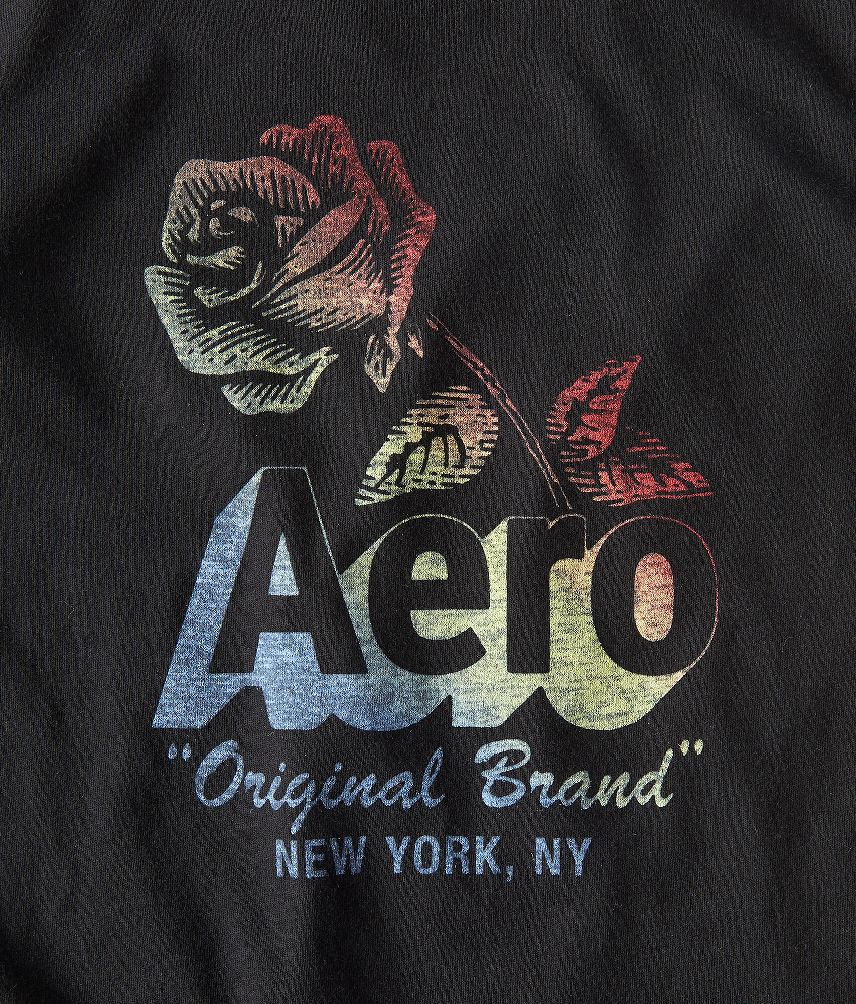 Rainbow Gradient Block Logo Graphic Tee