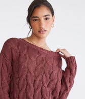 Wear 2 Ways Oversized Cable Sweater