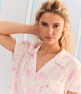 Demetra for Aero Bow Bouquet Woven Sleep Shirt