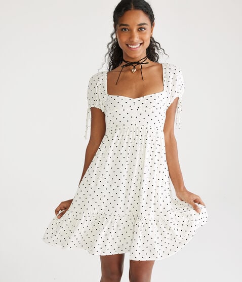 Polka Dot Sweetheart Babydoll Dress