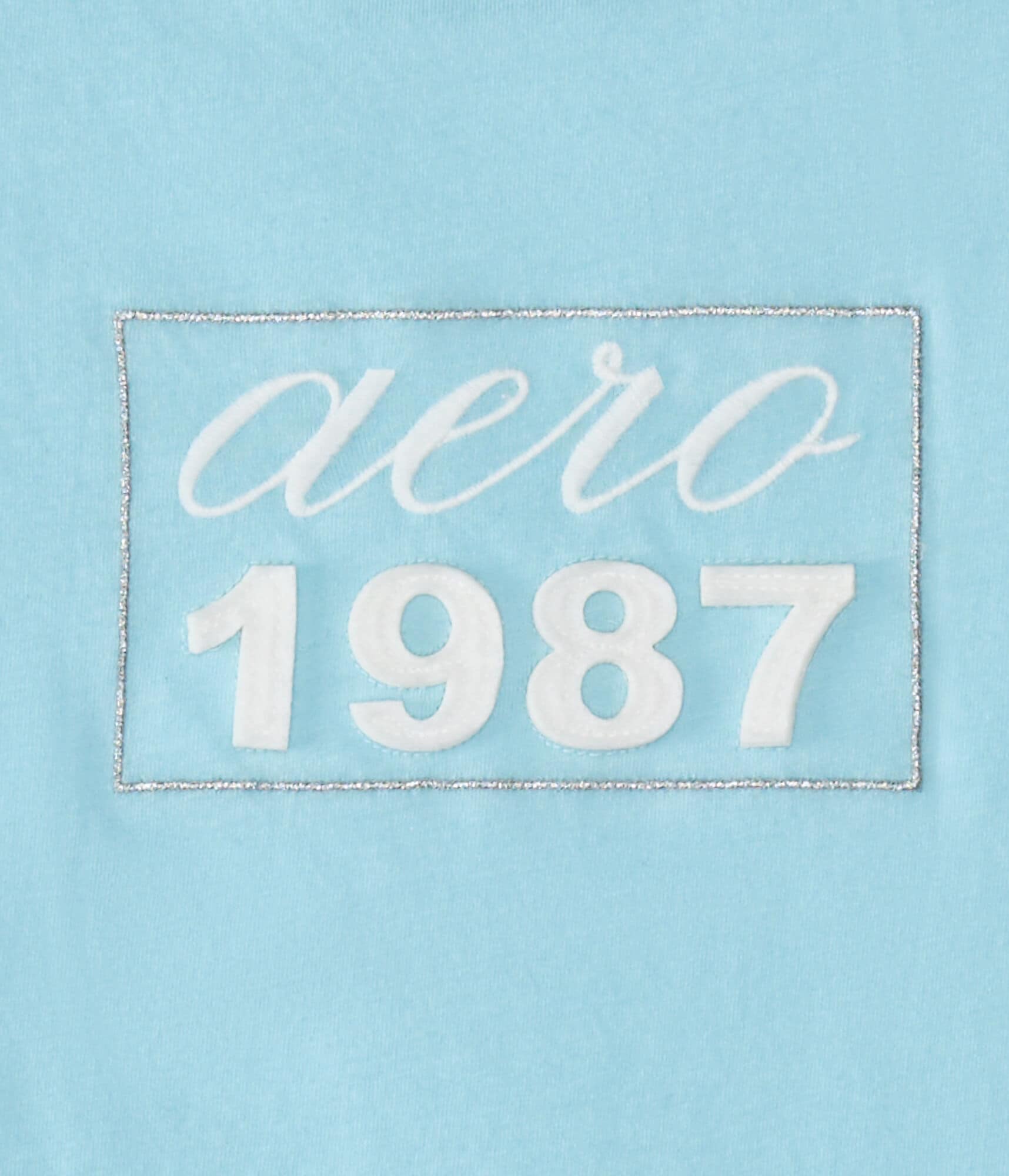 Aero 1987 Box Logo Appliqué Graphic Tee