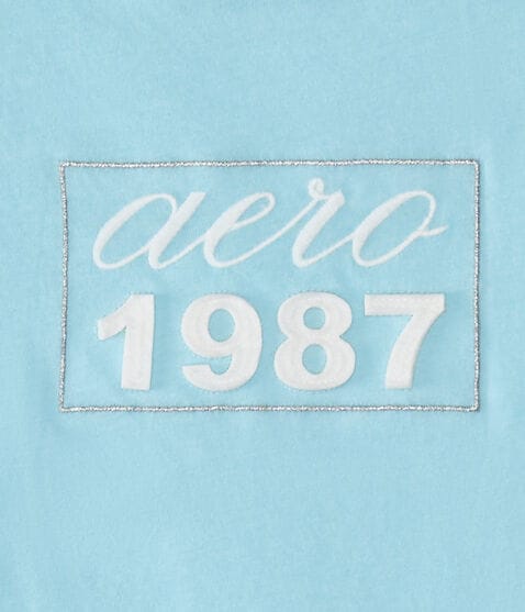 Aero 1987 Box Logo Appliqué Graphic Tee Aero 1987 Box Logo Appliqué Graphic Tee