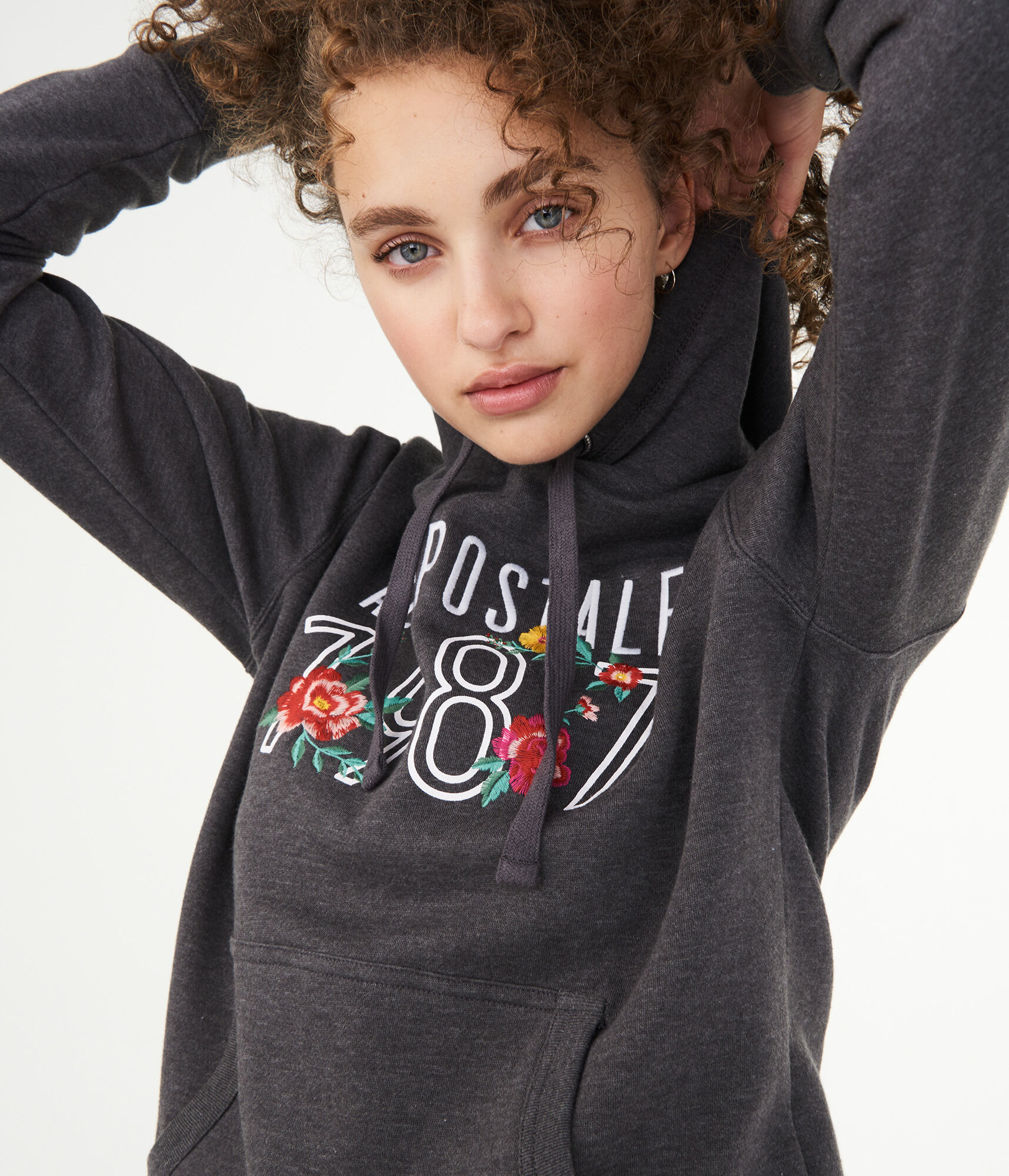 Floral Aeropostale 1987 Pullover Hoodie