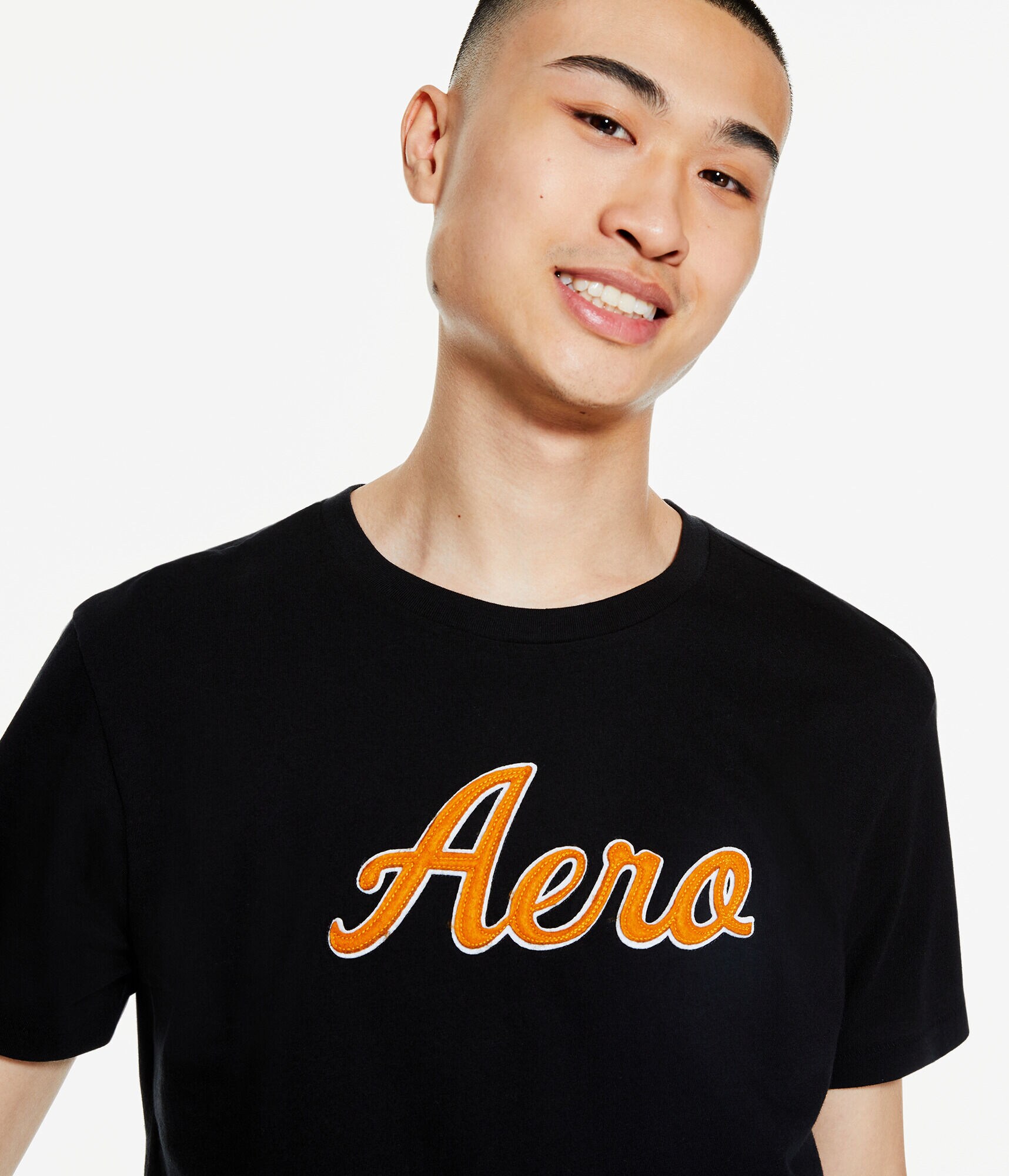 Aero Script Logo Appliqu&eacute; Graphic Tee