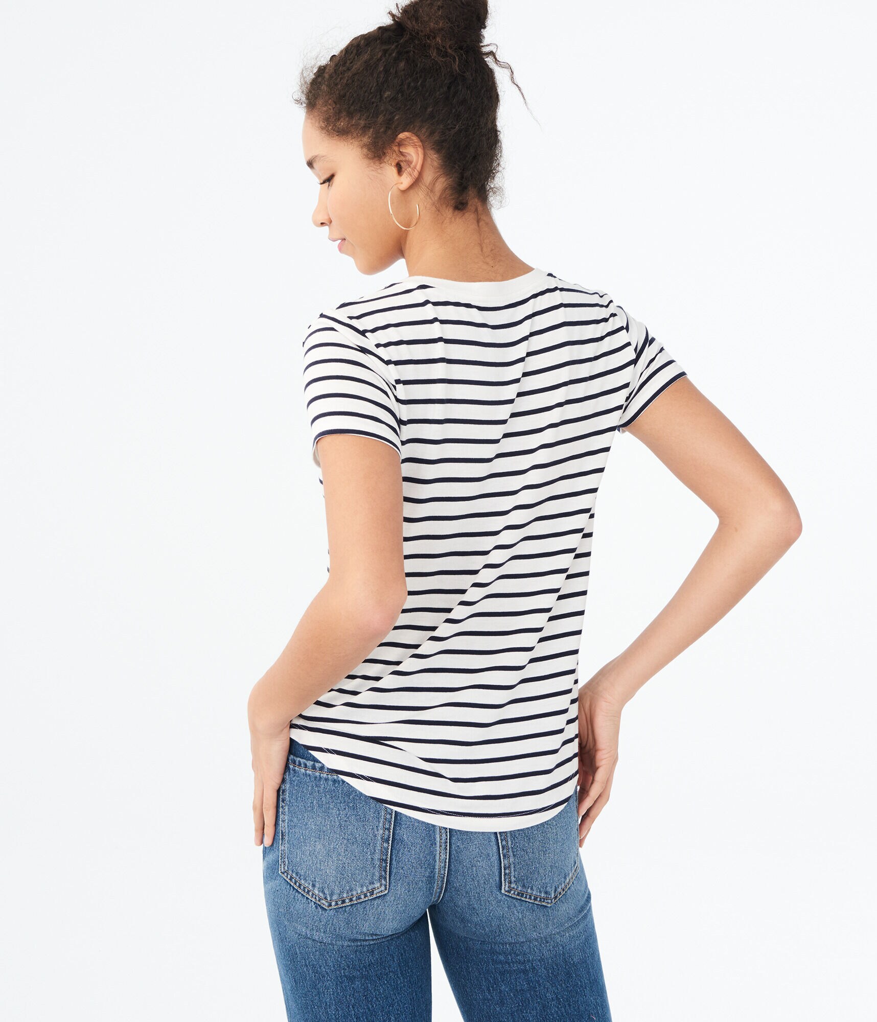Seriously Soft Striped V-Neck Tee