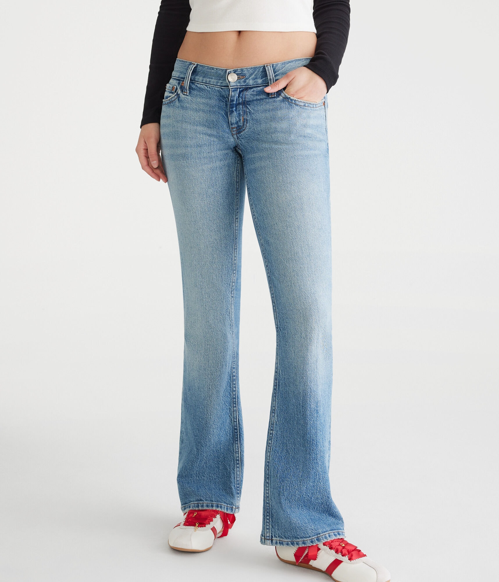 Low Rise Flared Super Low-Rise Flare Jean