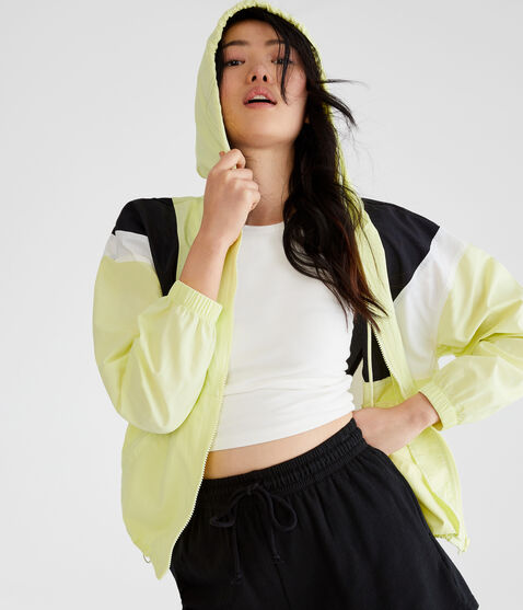 Colorblock Hooded Windbreaker Jacket Colorblock Hooded Windbreaker Jacket