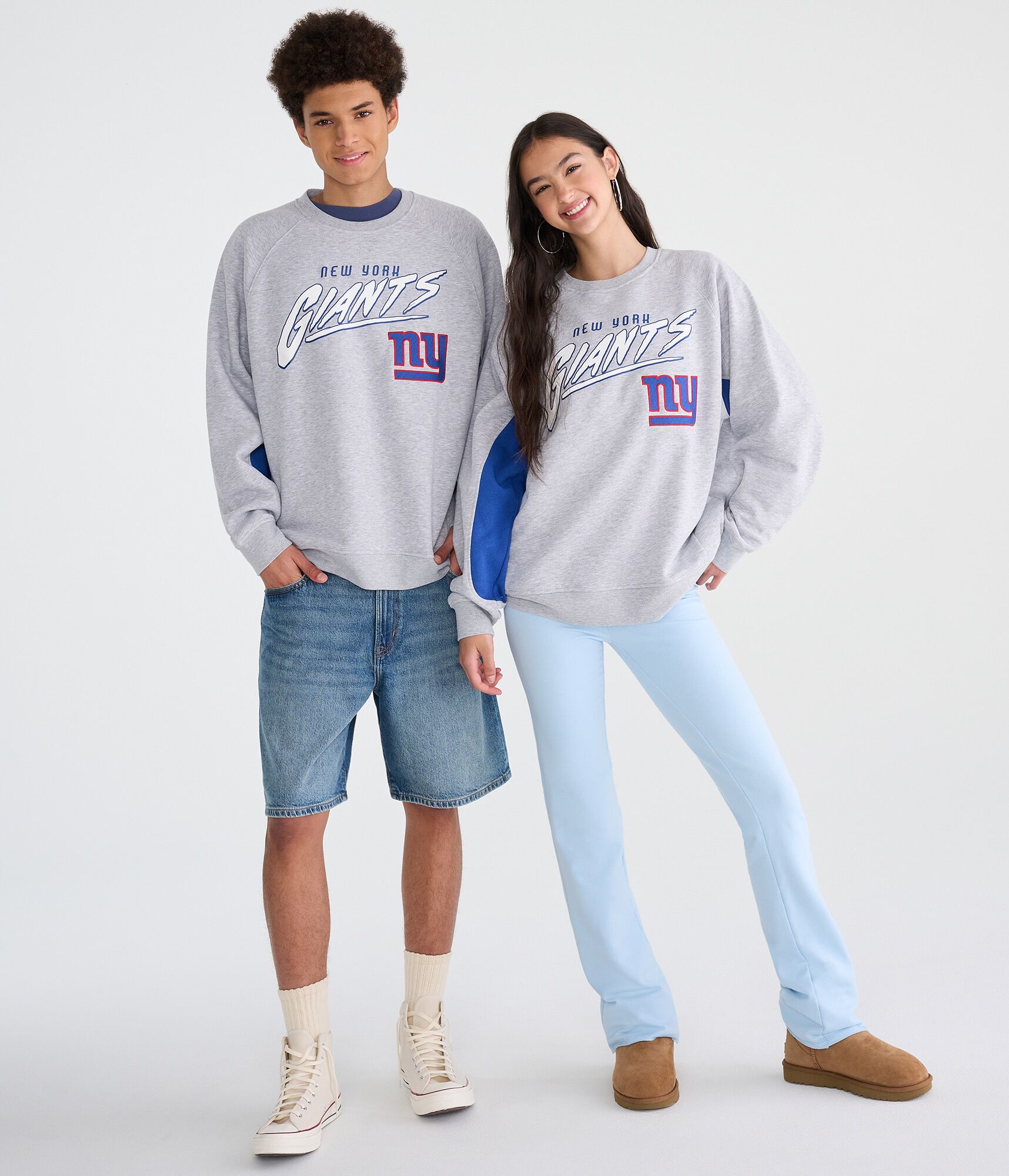 New York Giants Colorblock Crew Sweatshirt