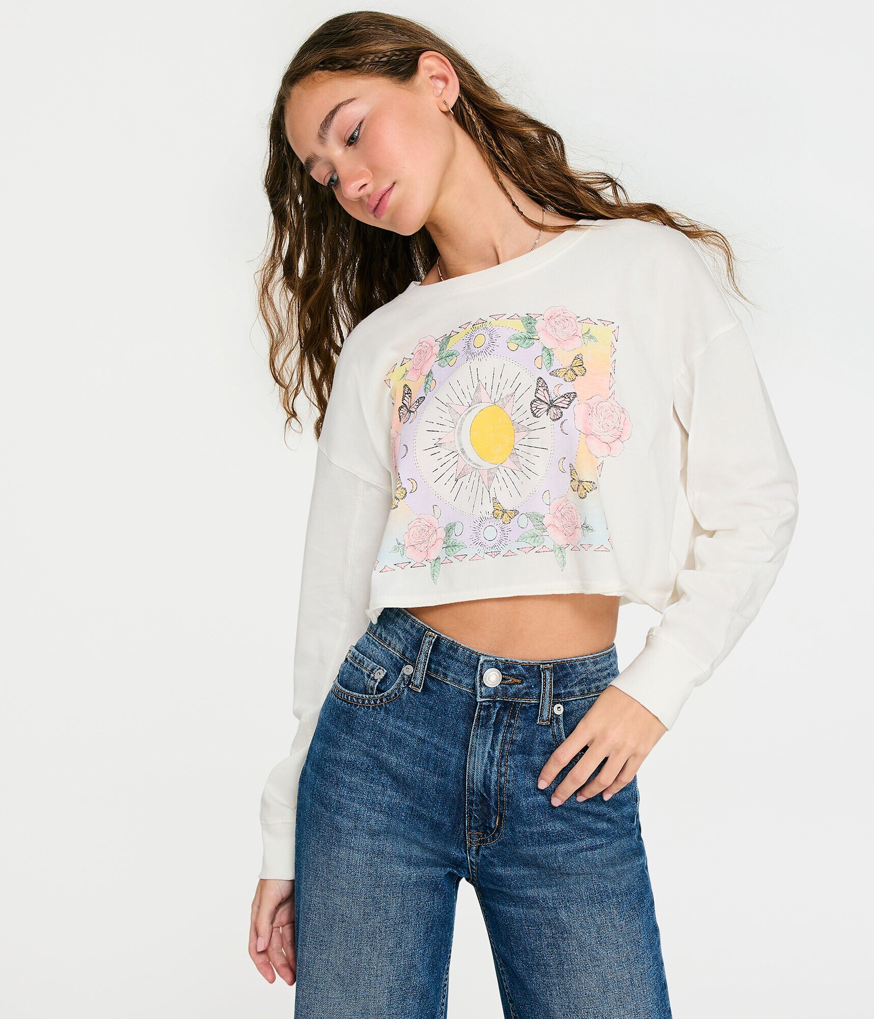 Long Sleeve Sun Boyfriend Graphic Tee