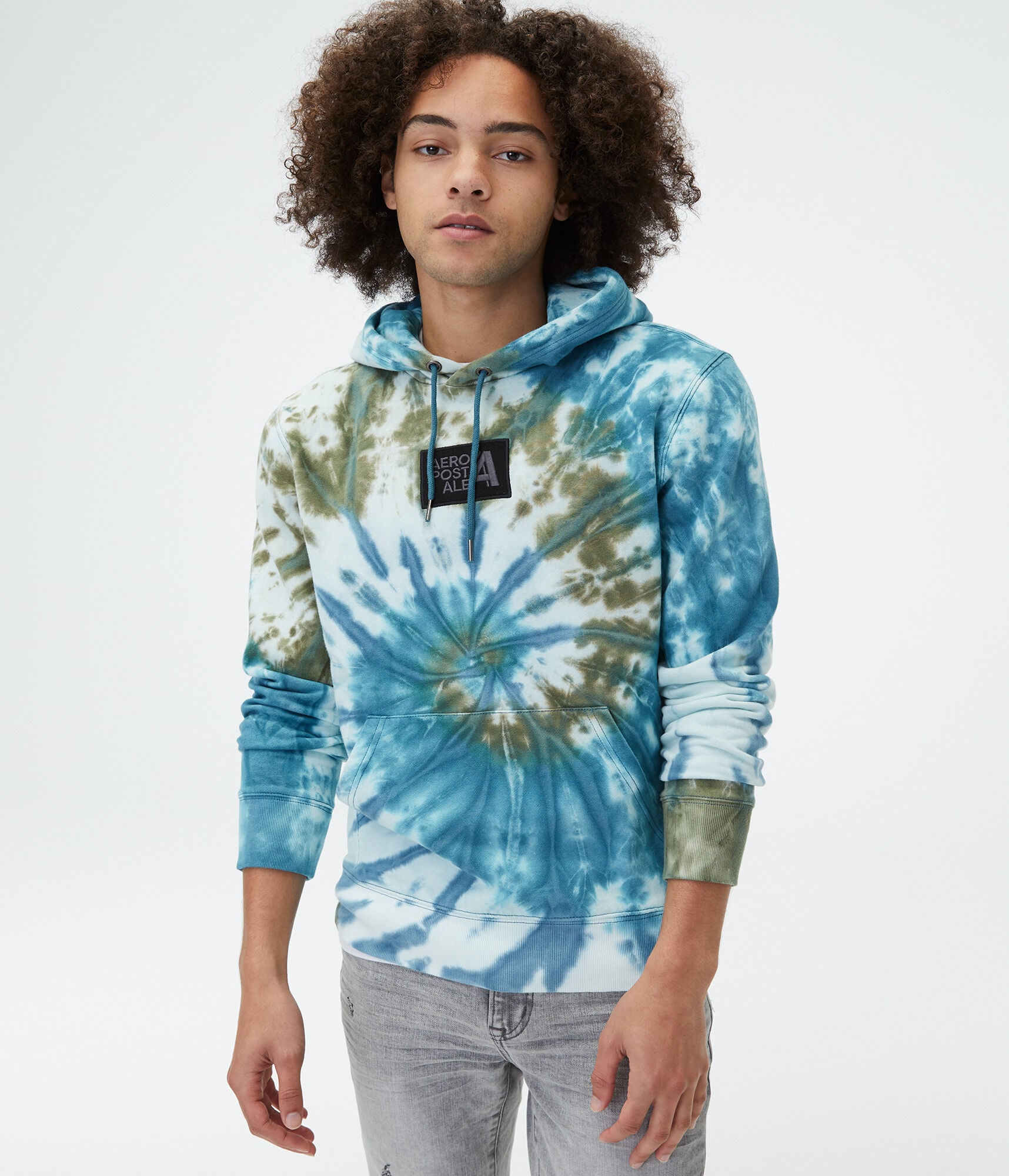 Spiral Tie-Dye Box Logo Pullover Hoodie