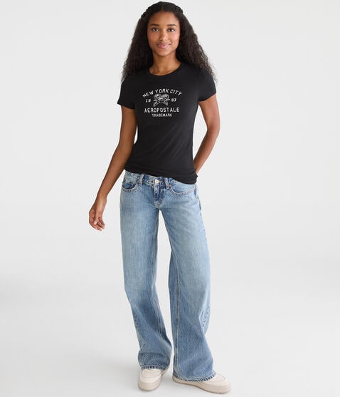 Aeropostale Roses Arch Graphic Tee Aeropostale Roses Arch Graphic Tee
