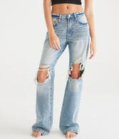 Low-Rise Boyfriend Flare Jean