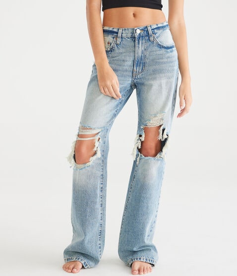 Low-Rise Boyfriend Flare Jean