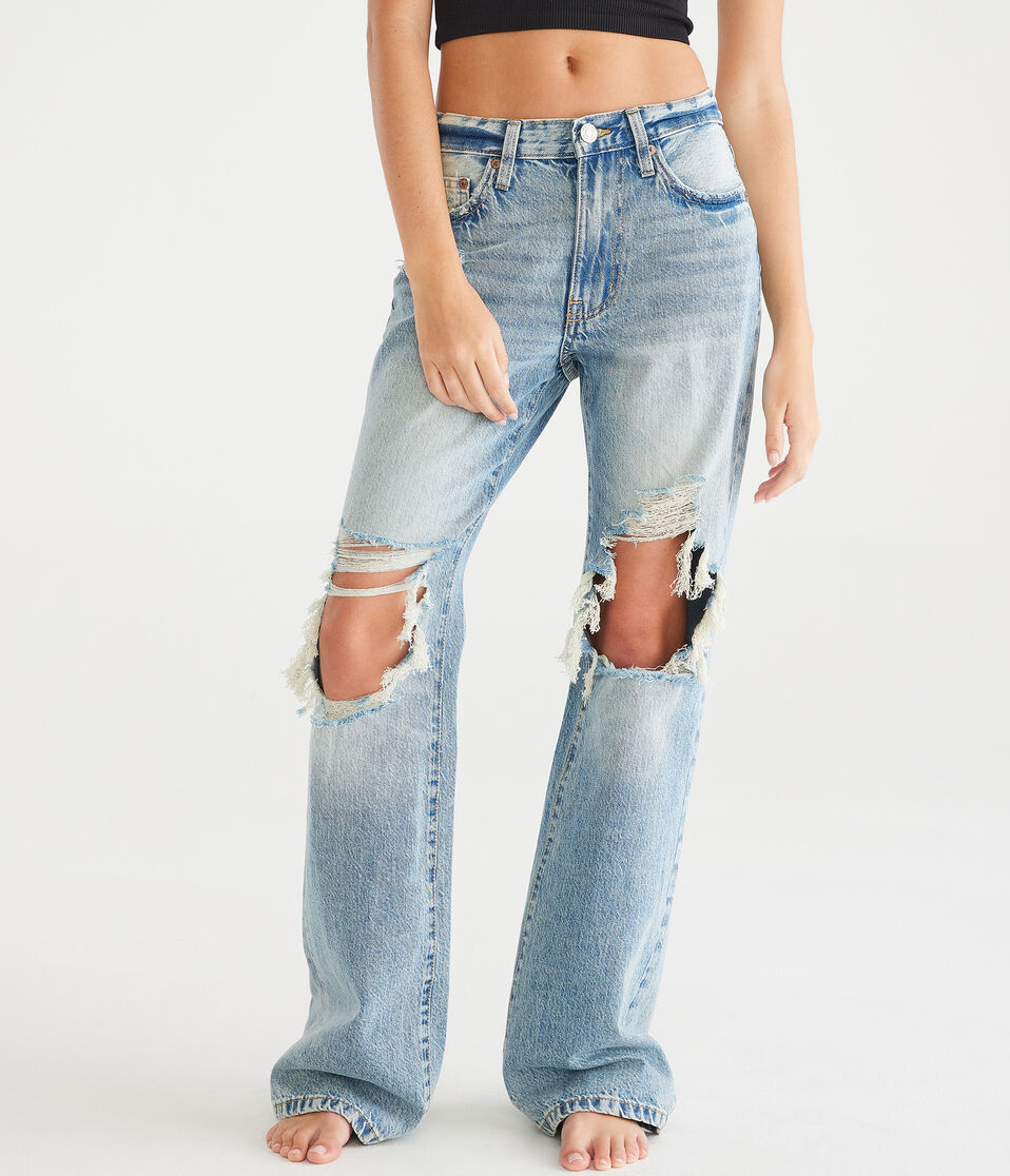 Low-Rise Boyfriend Flare Jean