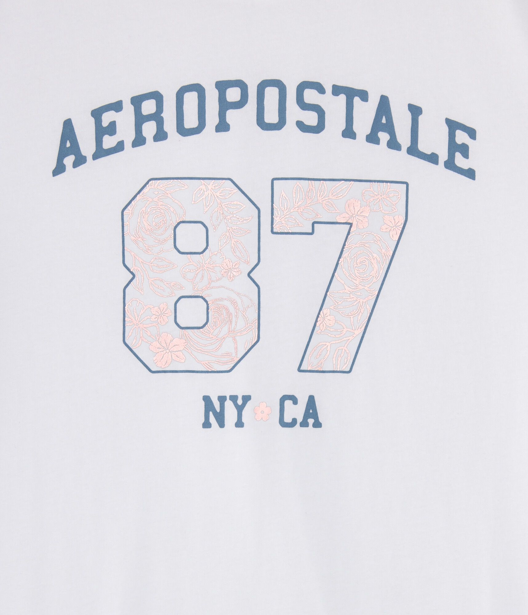 Aeropostale 87 Floral Foil Graphic Tee