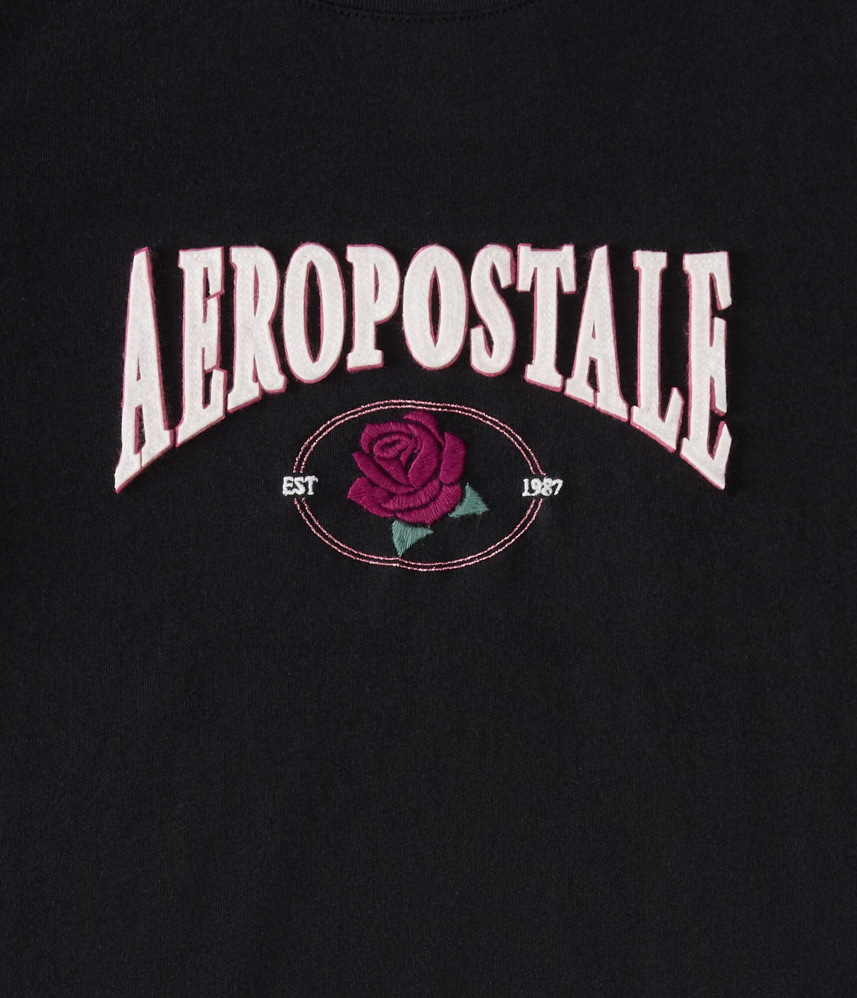 Aeropostale Rose Appliqué Graphic Tee