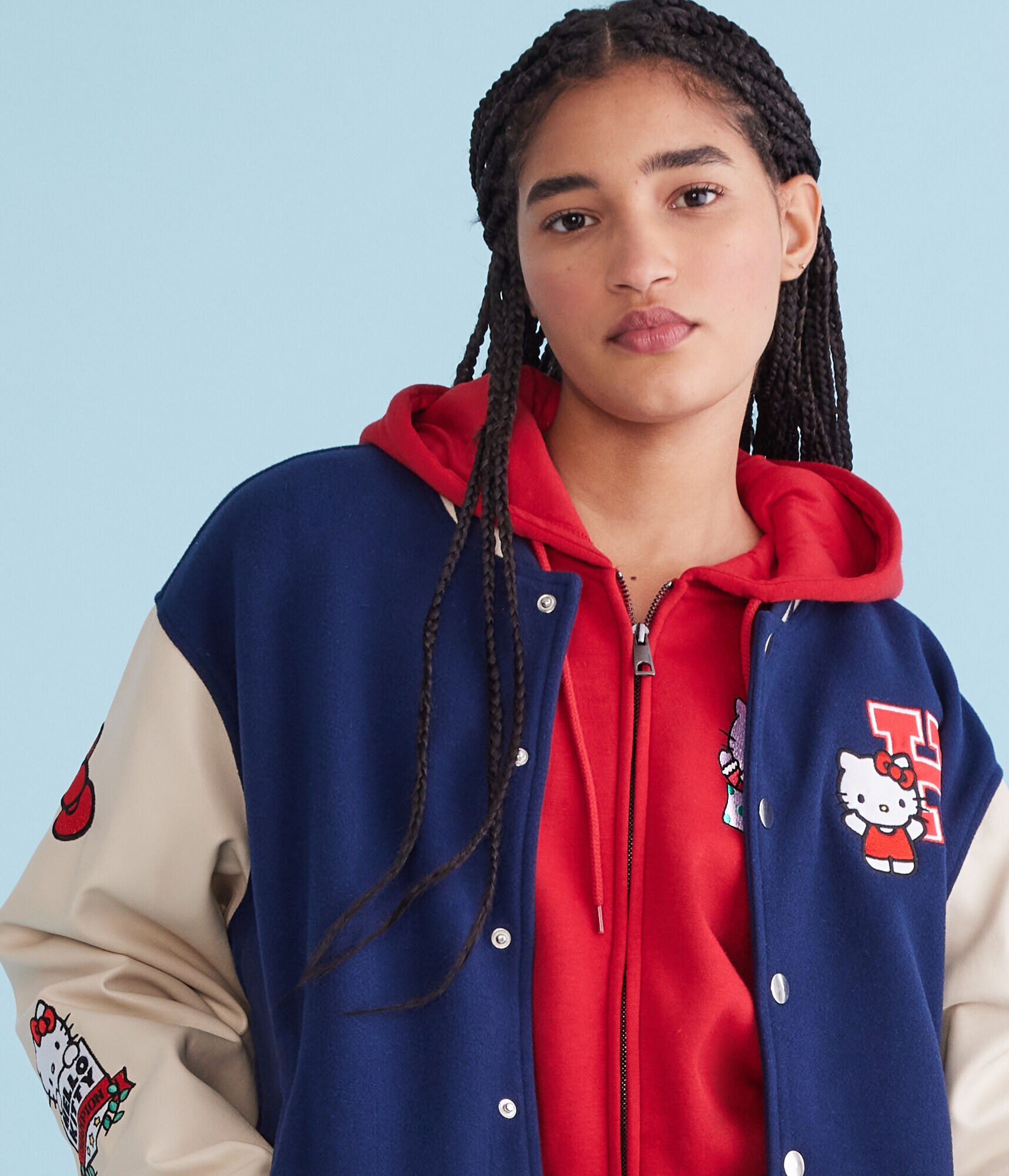 Hello Kitty Varsity Bomber Jacket