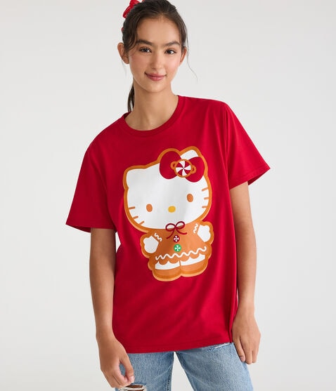 Hello Kitty | Aero Gingerbread Boyfriend Graphic Tee Hello Kitty | Aero Gingerbread Boyfriend Graphic Tee