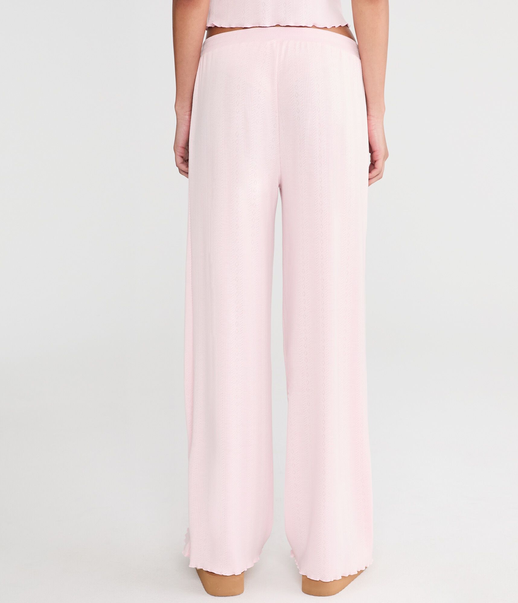 Pointelle Straight Leg Sleep Pants