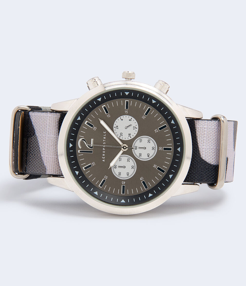 Canvas Camo Chrono Analog Watch