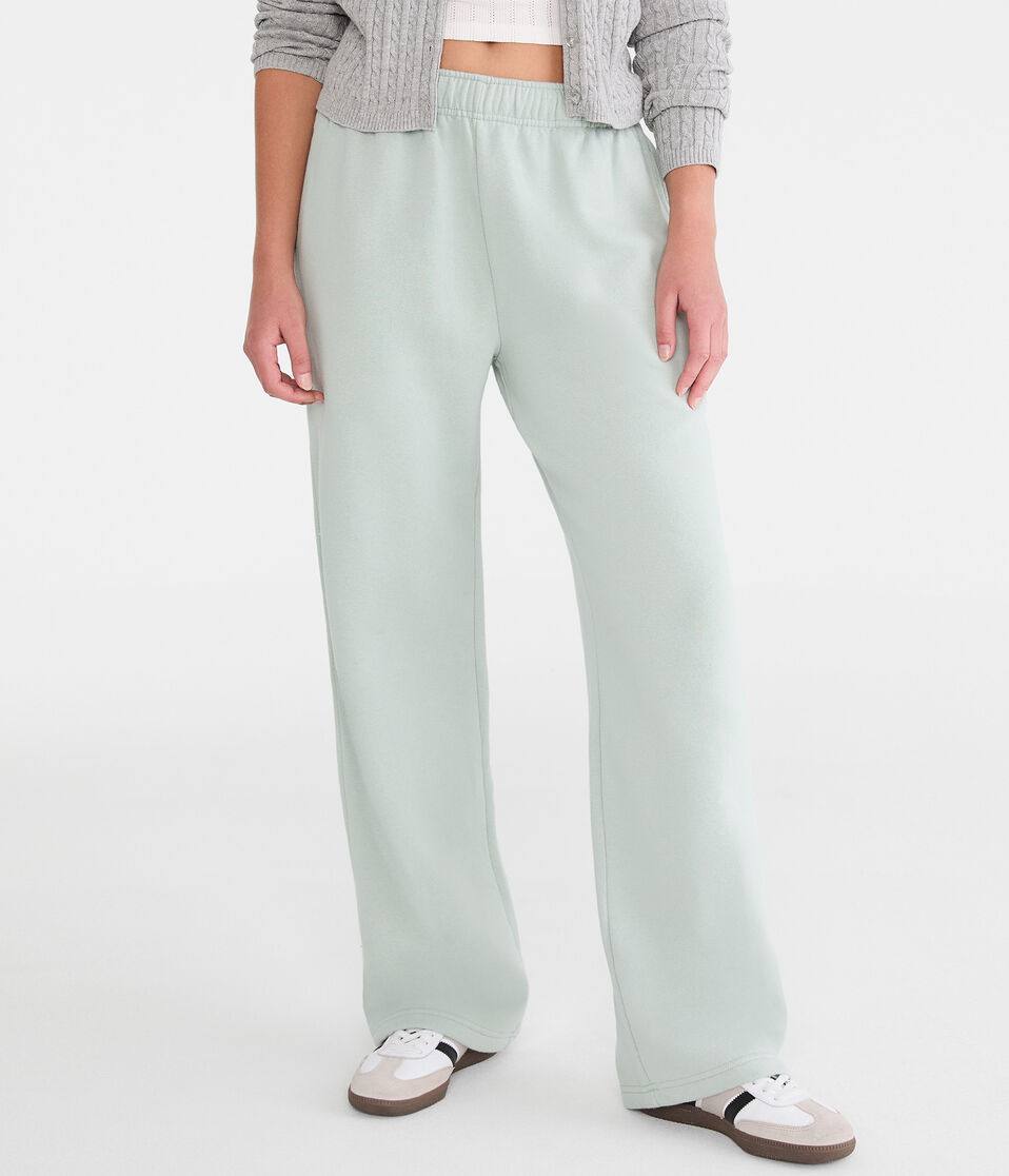 Mid-Rise Straight Leg Sweatpants