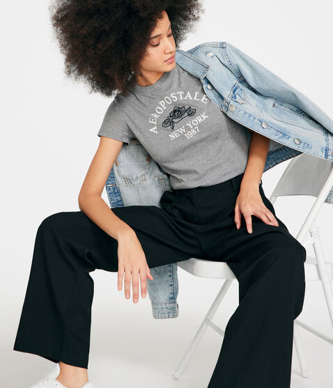 Aeropostale Arch Rose Graphic Tee Aeropostale Arch Rose Graphic Tee