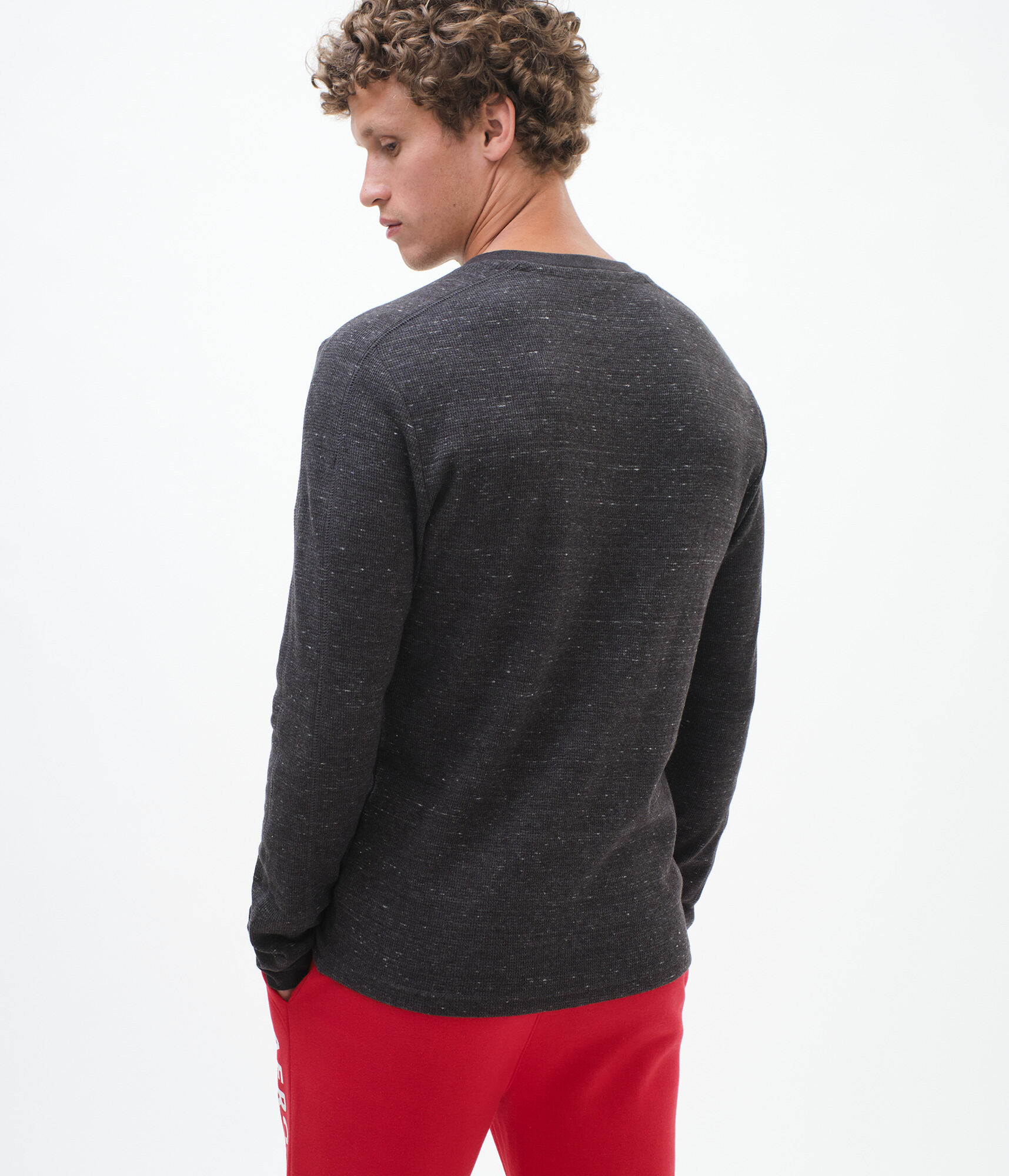 Long Sleeve Box Logo Thermal Graphic Tee