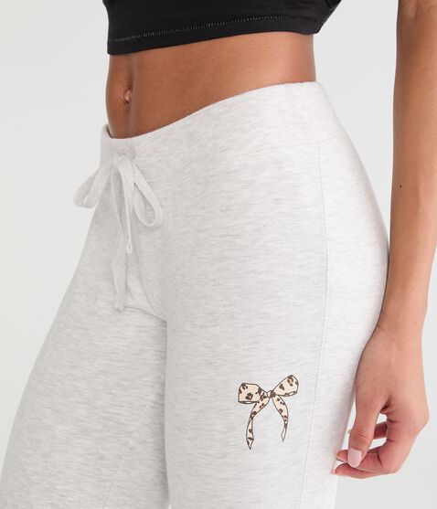 Cloud Soft Leopard Print Bow Fit & Flare Sweatpants Cloud Soft Leopard Print Bow Fit & Flare Sweatpants
