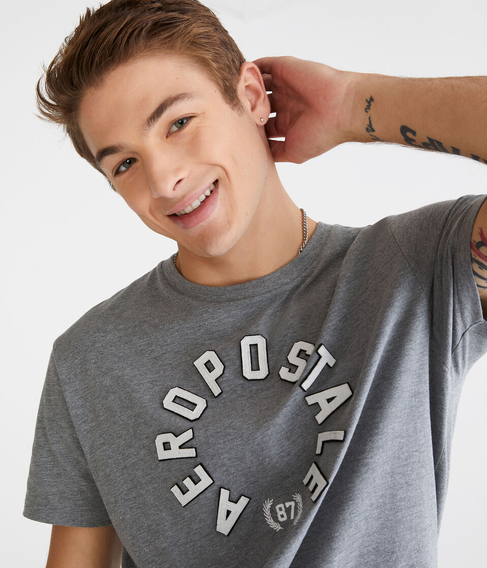 Aeropostale Circle Appliqué Graphic Tee