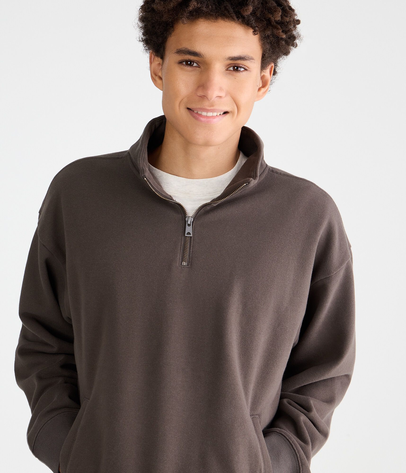 Cloud Soft Boxy Quarter-Zip Sweatshirt