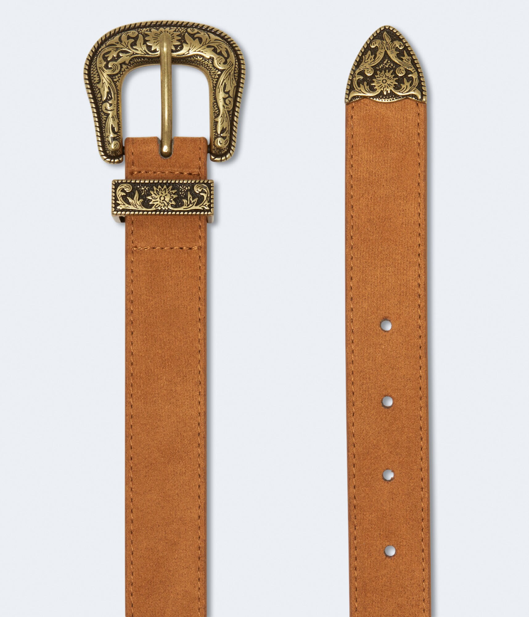 Faux Suede Western Belt