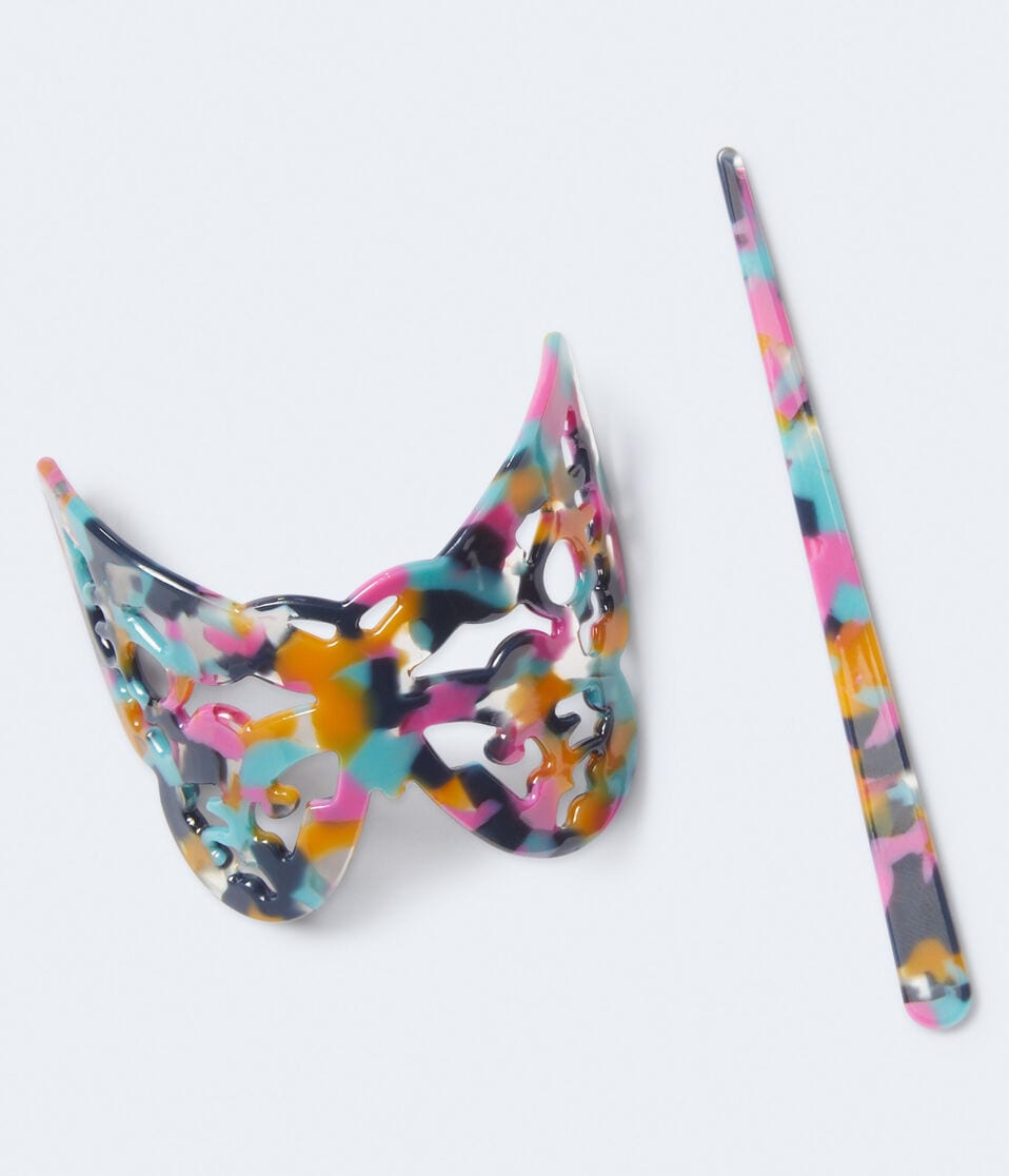 Marbled Butterfly Hair Pin