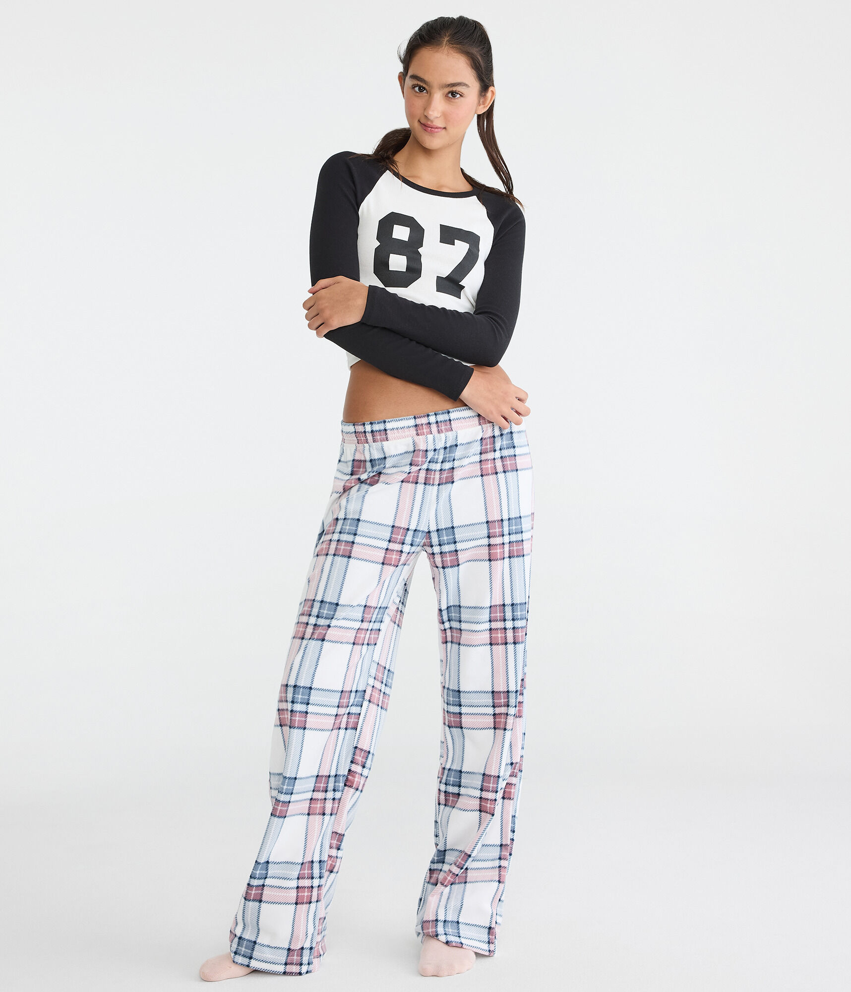 Plaid Polyfleece Sleep Pants