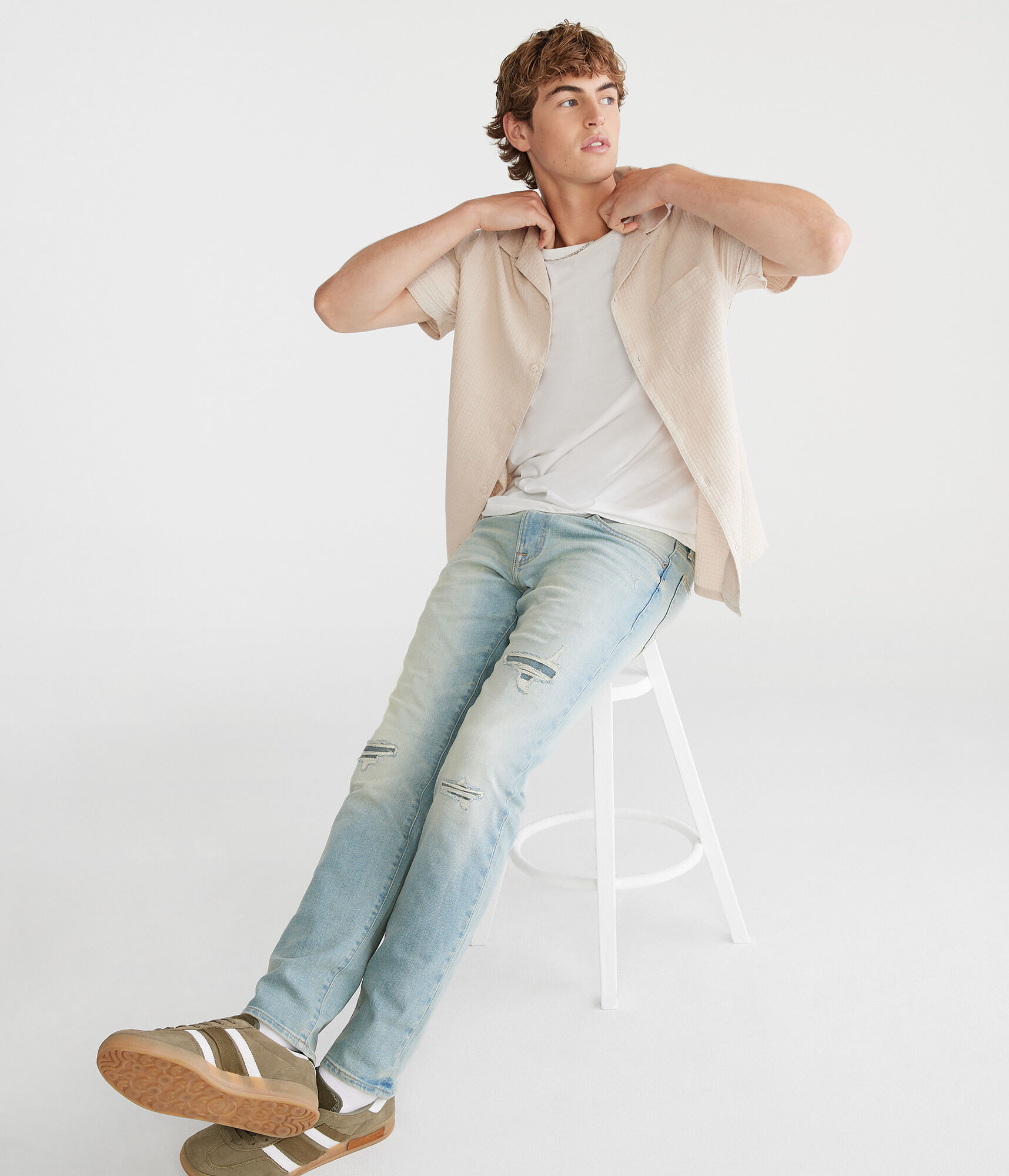 Short Sleeve Textured Shirt