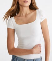 Seriously Soft Sculpt Square-Neck Tee