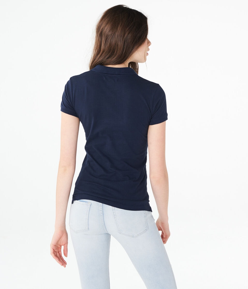 Aeropostale Athletic Div Graphic Jersey Polo