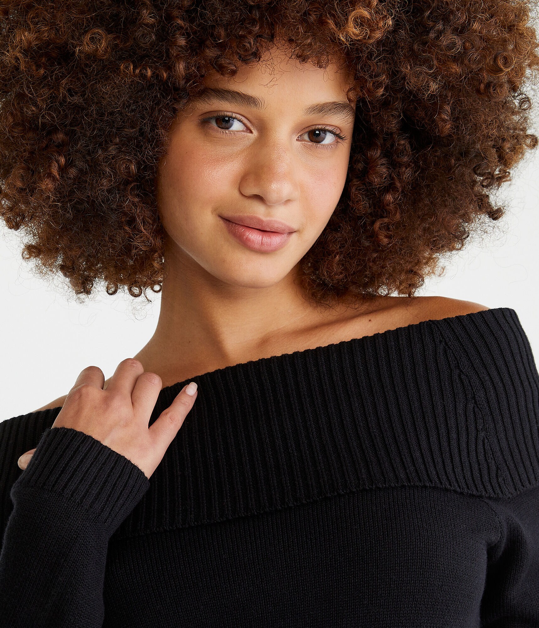 Solid Off-The-Shoulder Sweater
