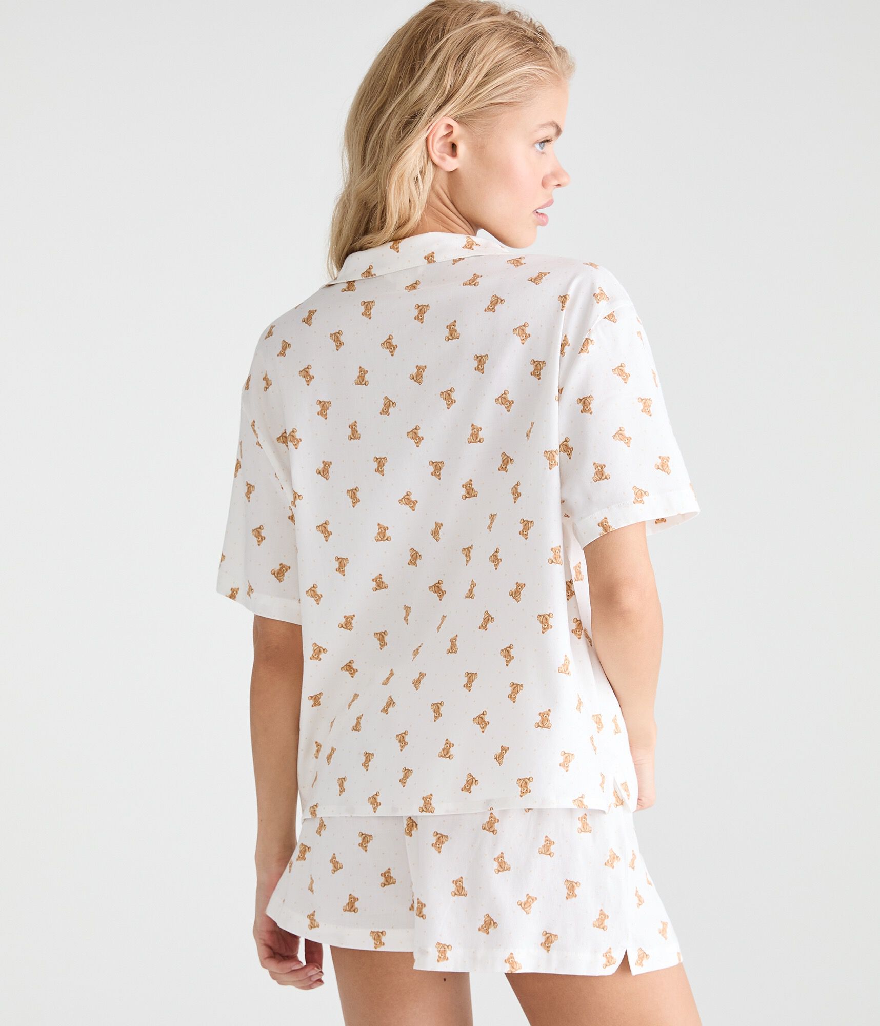 Short Sleeve Teddy Bear Sleep Shirt