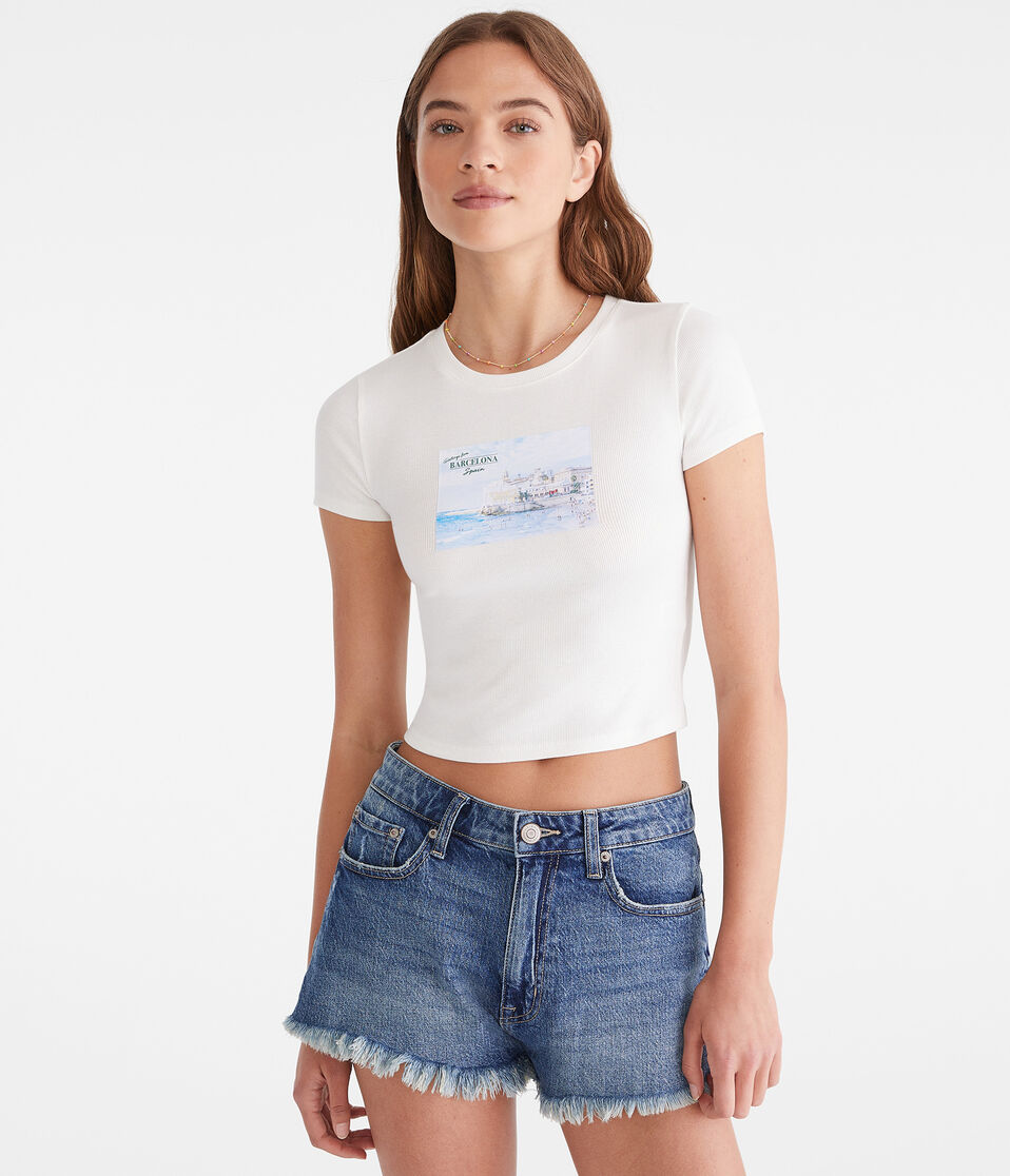 Seriously Soft Barcelona Postcard Baby Tee