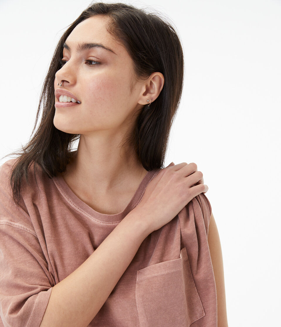 Washed Super-Oversized Boyfriend Crew Tee