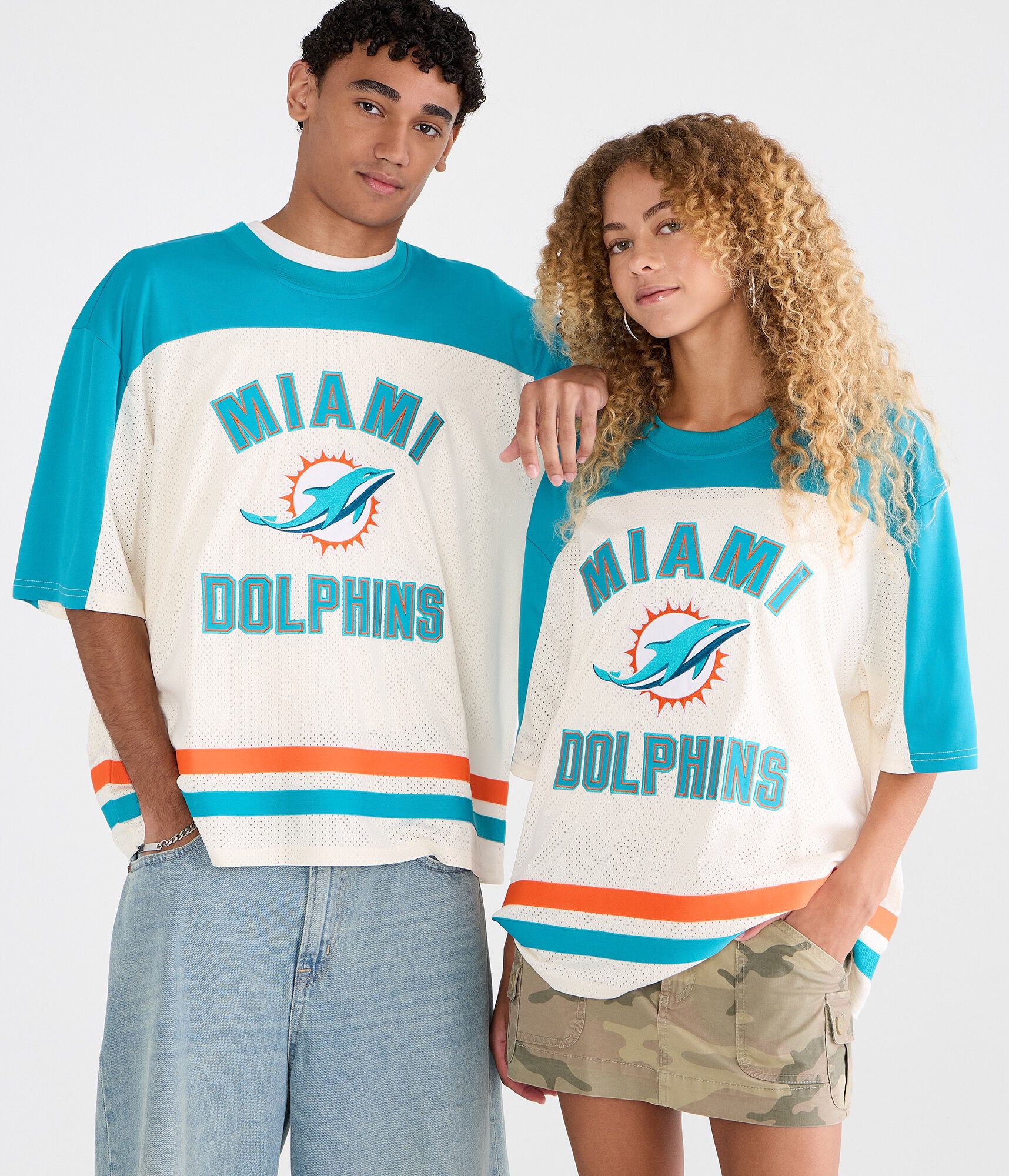 Miami Dolphins Colorblock Mesh Top